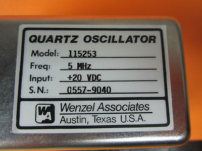 WENZEL 5 MHz LOW PHASE NOISE QUARTZ OSCILLATOR FREQUENCY STANDARD BIN#D3