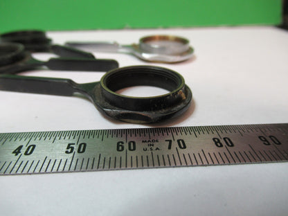 ANTIQUE BAUSCH LOMB OBJECTIVE HANDLE LOT MICROSCOPE PART AS PICTURED V7-FT-80