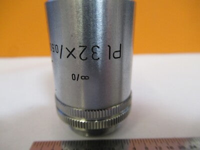 LEITZ WEZTLAR OBJECTIVE PL 32X INFINITY OPTICS MICROSCOPE PART AS PIC &H8-C-18