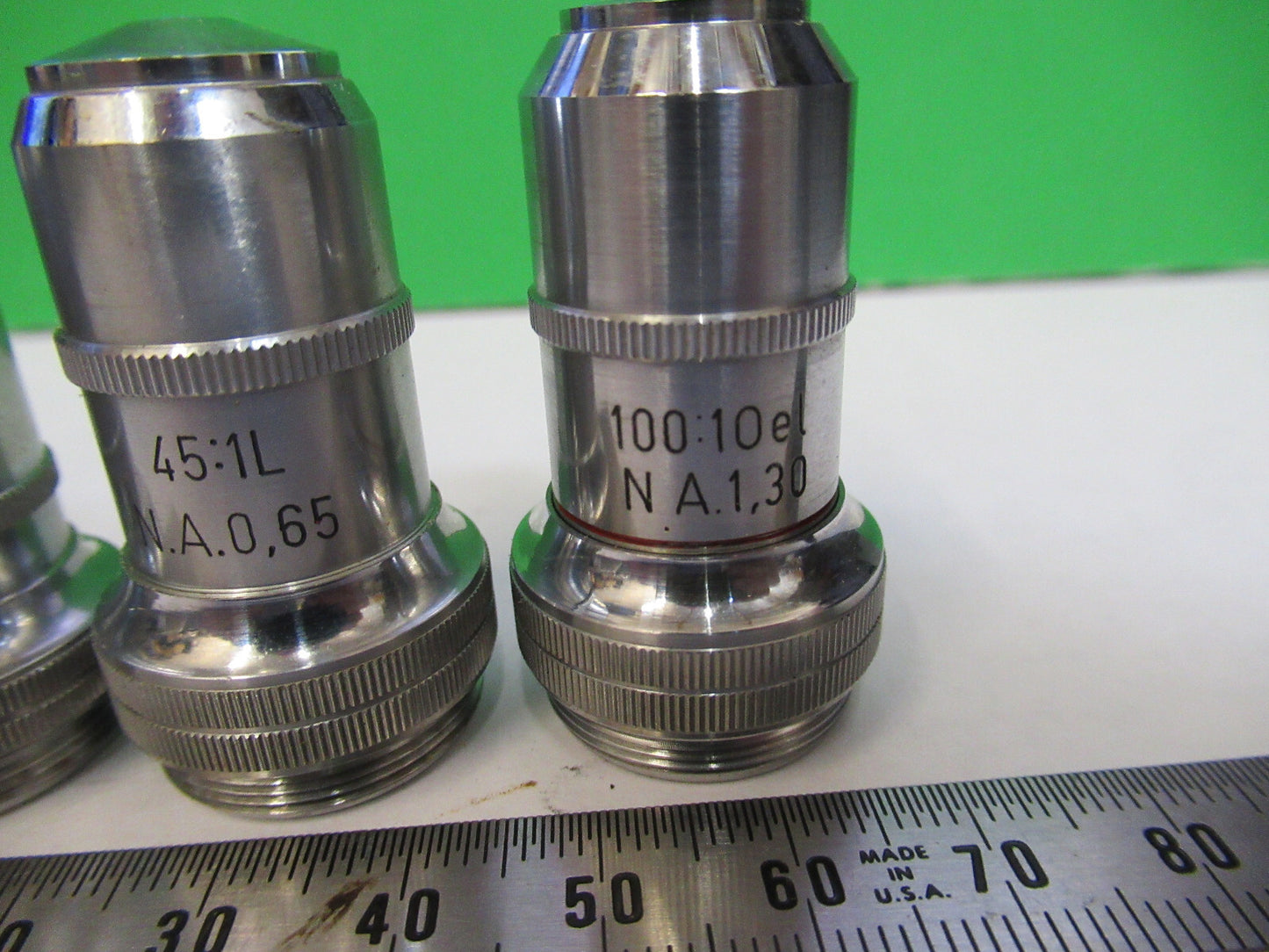 Cbs Christoph Beck & Söhne Lot Objective 10X 45X 100X Microscope Part