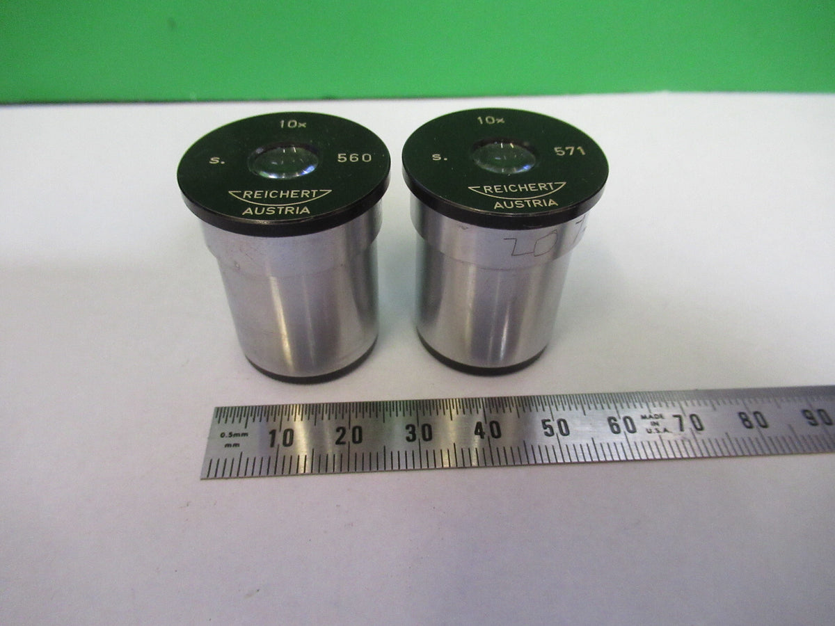 Reichert Austria Eyepiece 10X Pair Optics Microscope Part