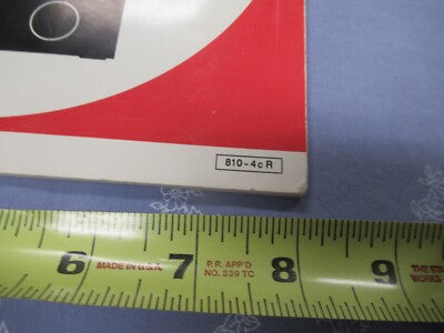 LEITZ GERMANY BROCHURE MEASURING TOOLMAKER MICROSCOPE PART AS PICTURE &A9-A-117