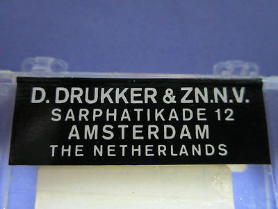 DIAMOND MICRO TOOL D. DRUKKER & ZN SARPHATIKADE NETHERLANDS LOT 9 EA  BIN#11