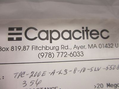 CAPACITEC PROBE DISPLACEMENT VIBRATION SENSOR VARIABLE CAPACITANCE BIN#Q4-02