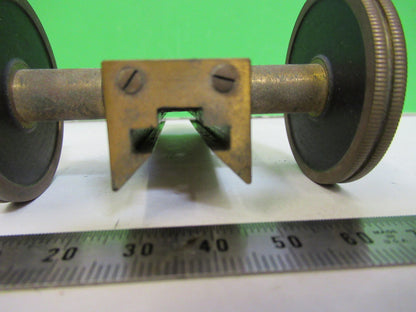 ANTIQUE BRASS BAUSCH LOMB KNOBS + FRAME  MICROSCOPE PART AS PICTURED X2-A-97