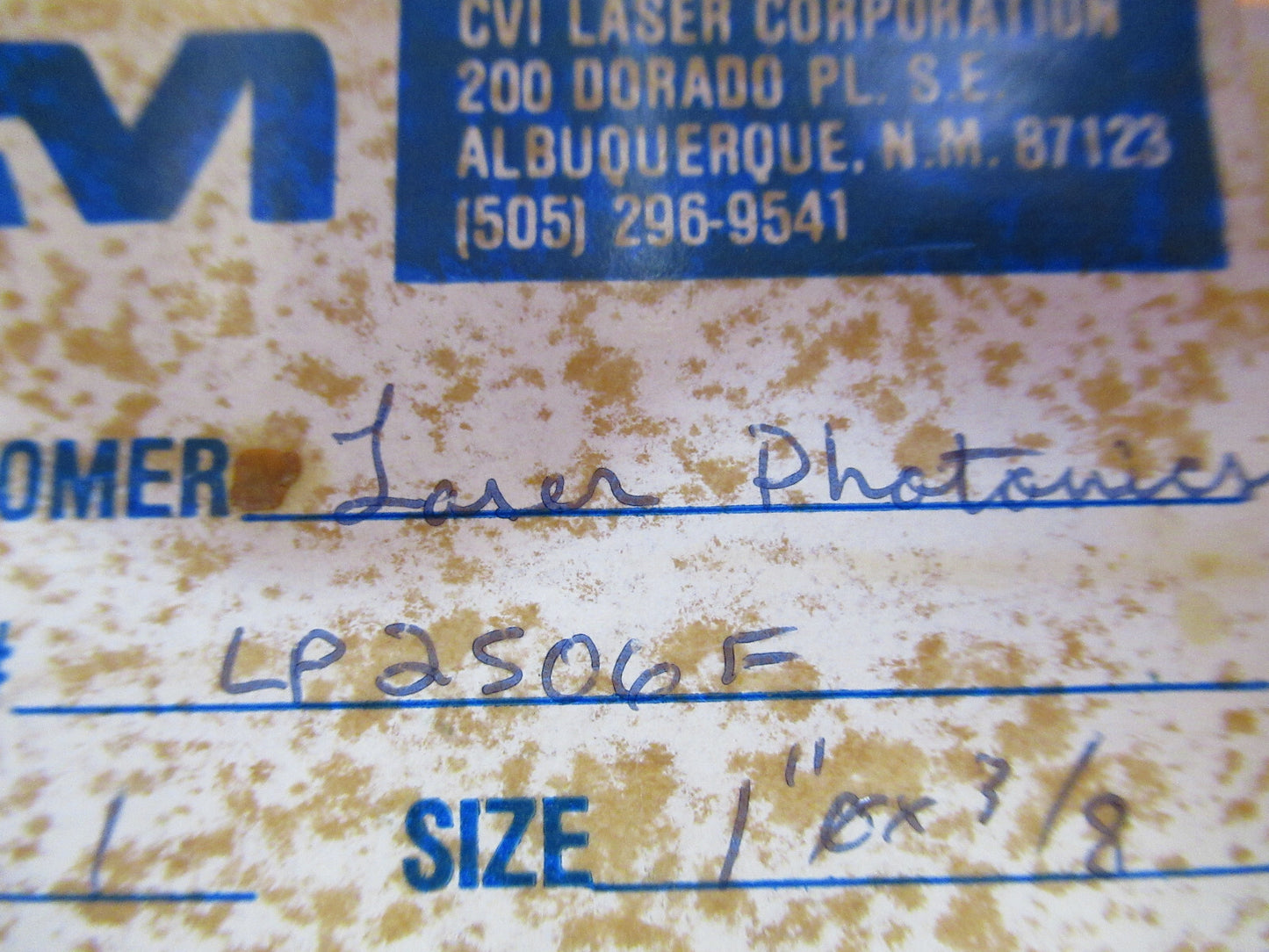 OPTICAL ex-NASA COATED  LENS PRO LASER OPTICS AS PICTURED Y1-A-30