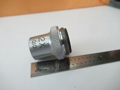 UNKNOWN 2X OPTICS OBJECTIVE LENS MICROSCOPE PART AS PICTURED &F5-A-155