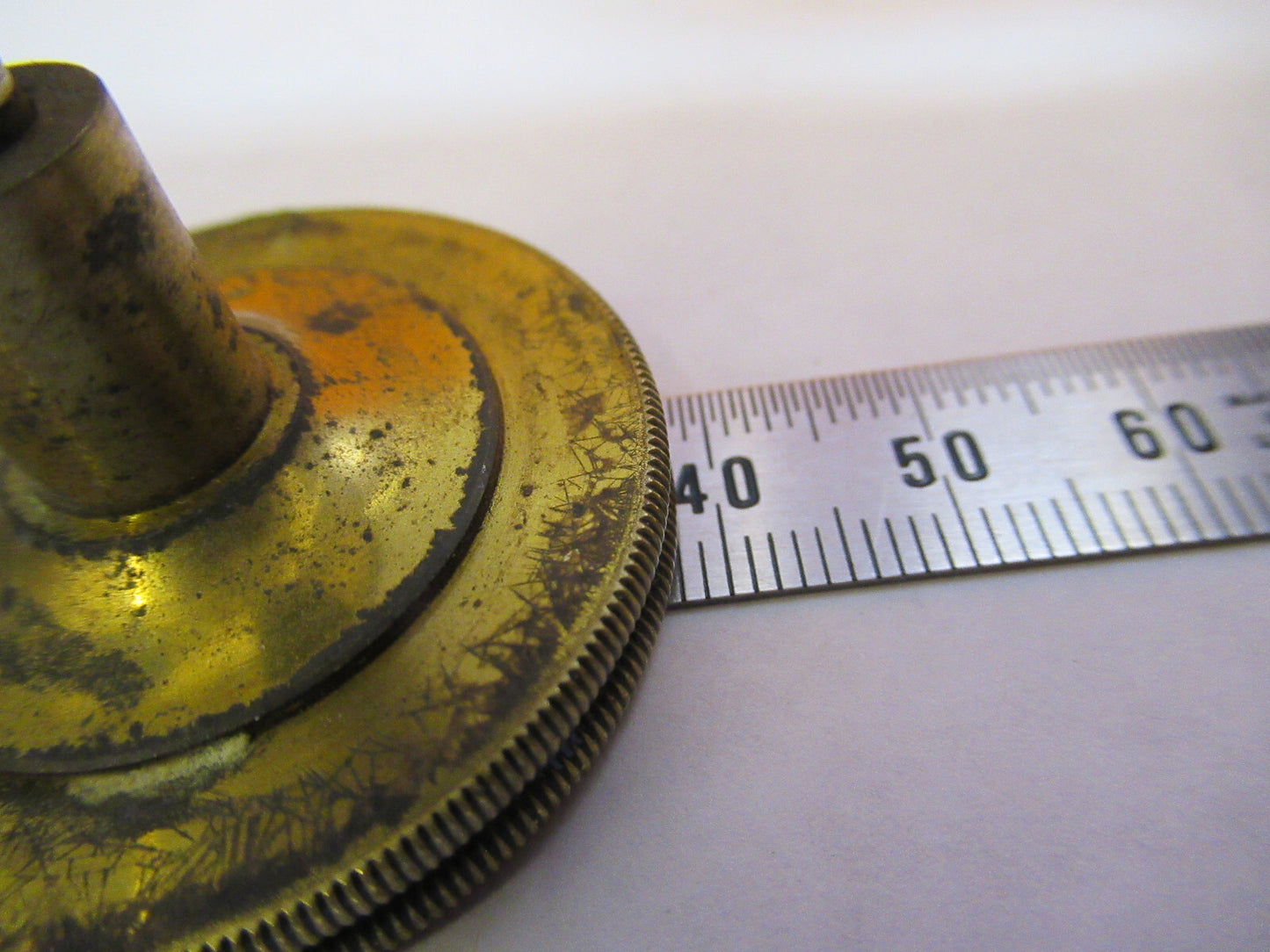 Antique Brass Bausch & Lomb Knob Gross Adjust Microscope Part