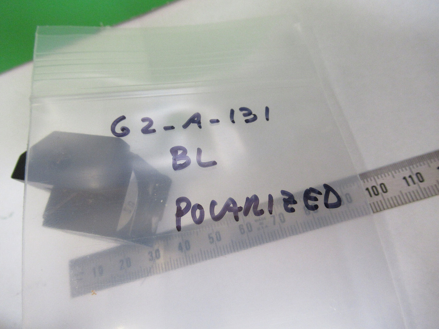 BAUSCH LOMB GLASS BEAM SPLITTER POLARIZED MICROSCOPE PART AS PICTURED &G2-A-131
