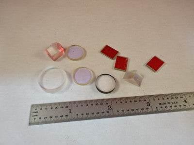 Optical Lot Prisms Lenses Lens Coated Etc Laser Optics B