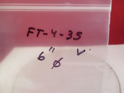 GLASS PLATE 6" DIAMETER STAGE MICROSCOPE PART OPTICS AS PICTURED &FT-4-35