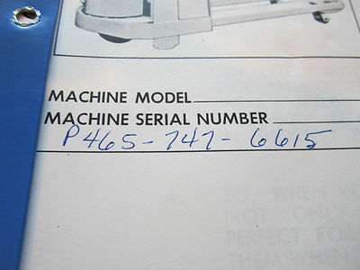 MANUAL CLARK PARTS INDUSTRIAL TRUCK P465
