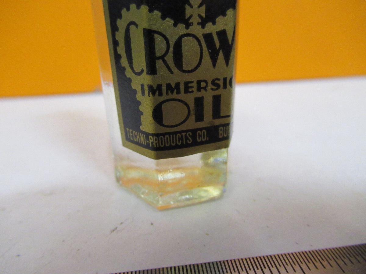 IMMERSION OIL FOR MICROSCOPE CROWN OIL VINTAGE AS PICTURED X6-A-25
