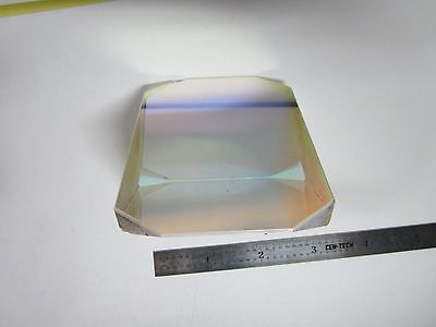 OPTISCHES RIESIGES PRISMA BESCHICHTET [Chips an den Ecken] LASEROPTIK WIE BESEHEN BIN#M7-R-19