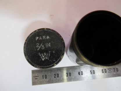 ANTIQUE BRASS CANISTER OBJECTIVE WATSON UK MICROSCOPE PART AS PICTURED S3-B-09