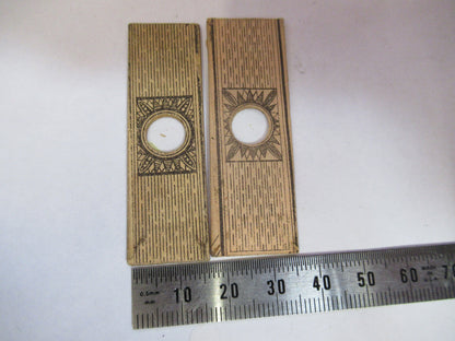 ANTIQUE VICTORIAN PREPARED SLIDE PAIR LONDON MICROSCOPE PART AS PICTURED F8-A-26
