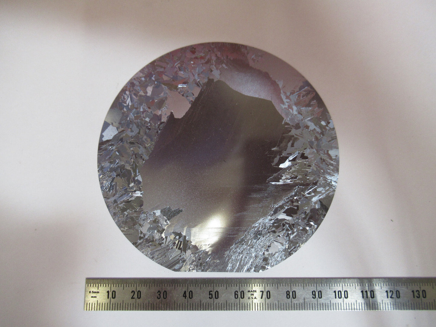 RARE SILICON WAFER WITH TWINS TWINNED SURFACE FRONT BACK AS PICTURED T1-A-01