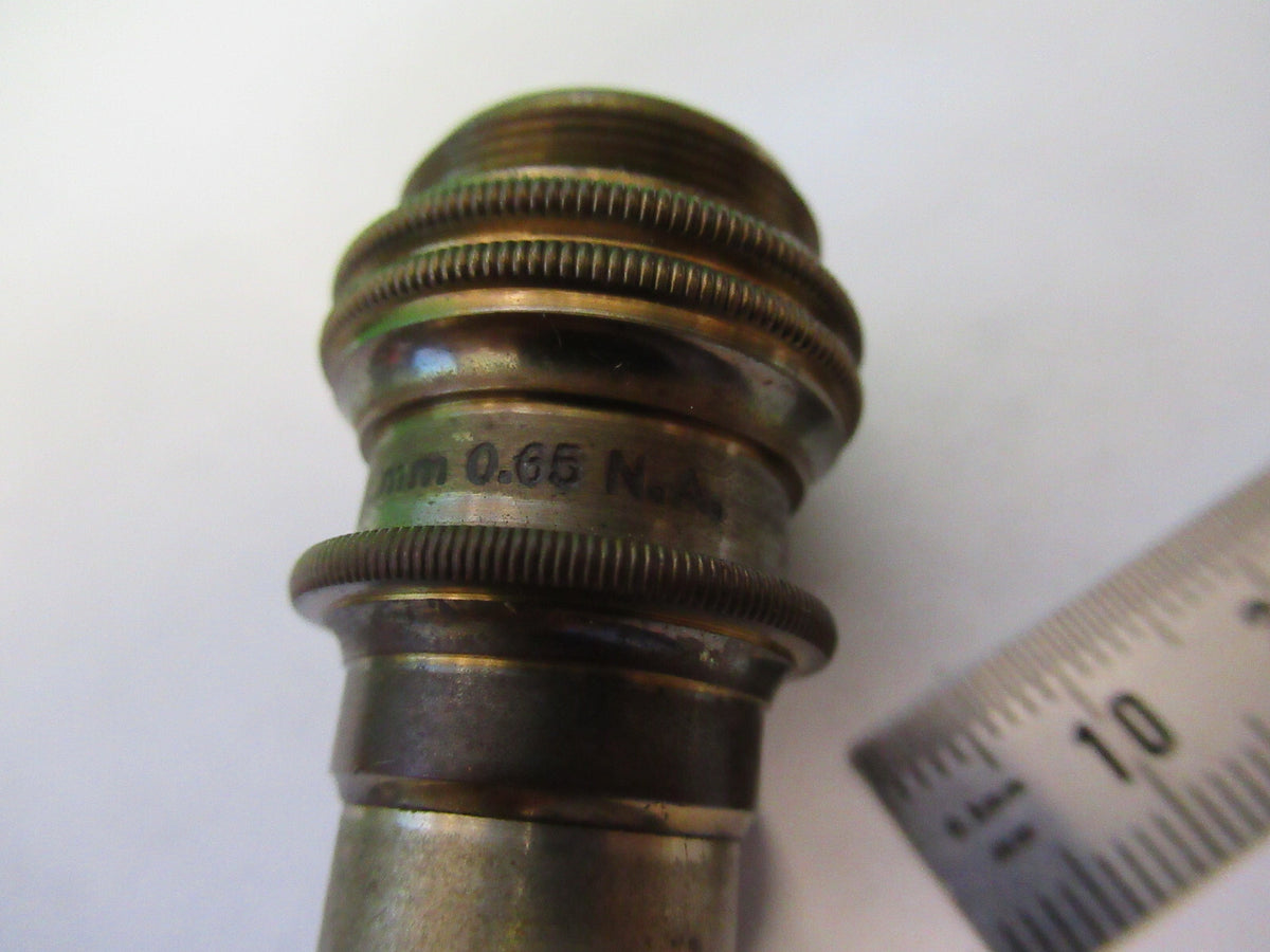 Antique Bausch & Lomb Brass Objective 4mm Microscope Part