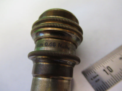 Antique Bausch & Lomb Brass Objective 4mm Microscope Part