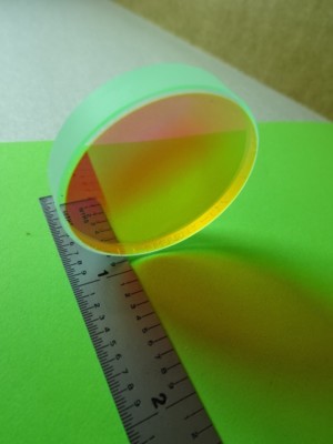 OPTICAL COATED FLAT GLASS LENS PART OPTICS #84-A-06
