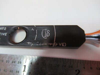 CTS QUARTZ LAMBDA SLIDE POLARIZATION OPTICS MICROSCOPE PART AS PICTURED A7-A-11A