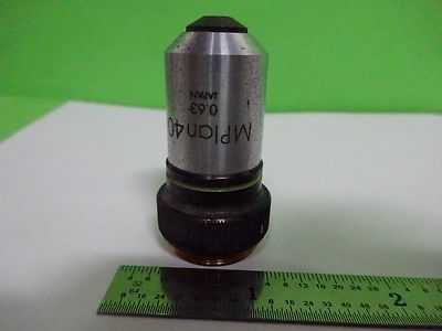 Microscope Objective Olympus Japan MPlan 40X Optics AS IS
