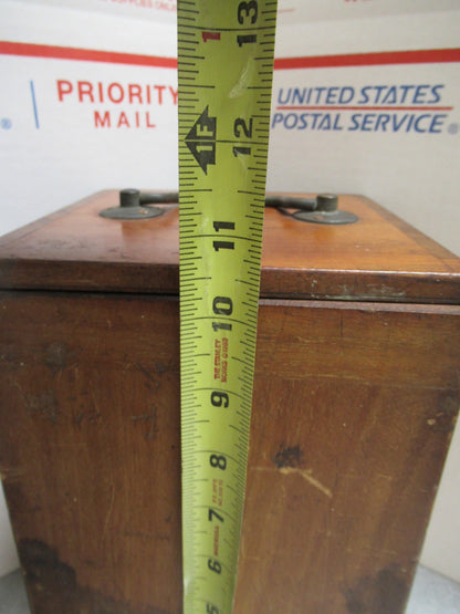 ANTIQUE WOOD CONTAINER EMPTY CROUCH LONDON SCOPE MICROSCOPE PART AS PICTURED TA5