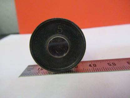 Antique Bausch & Lomb 5X Eyepiece Optics Microscope Part