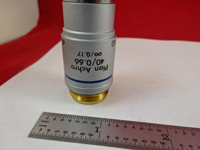 MICROSCOPE PART REICHERT PLAN ACHRO OBJECTIVE [cloudy] 40X OPTICS AS IS #D2-B-20