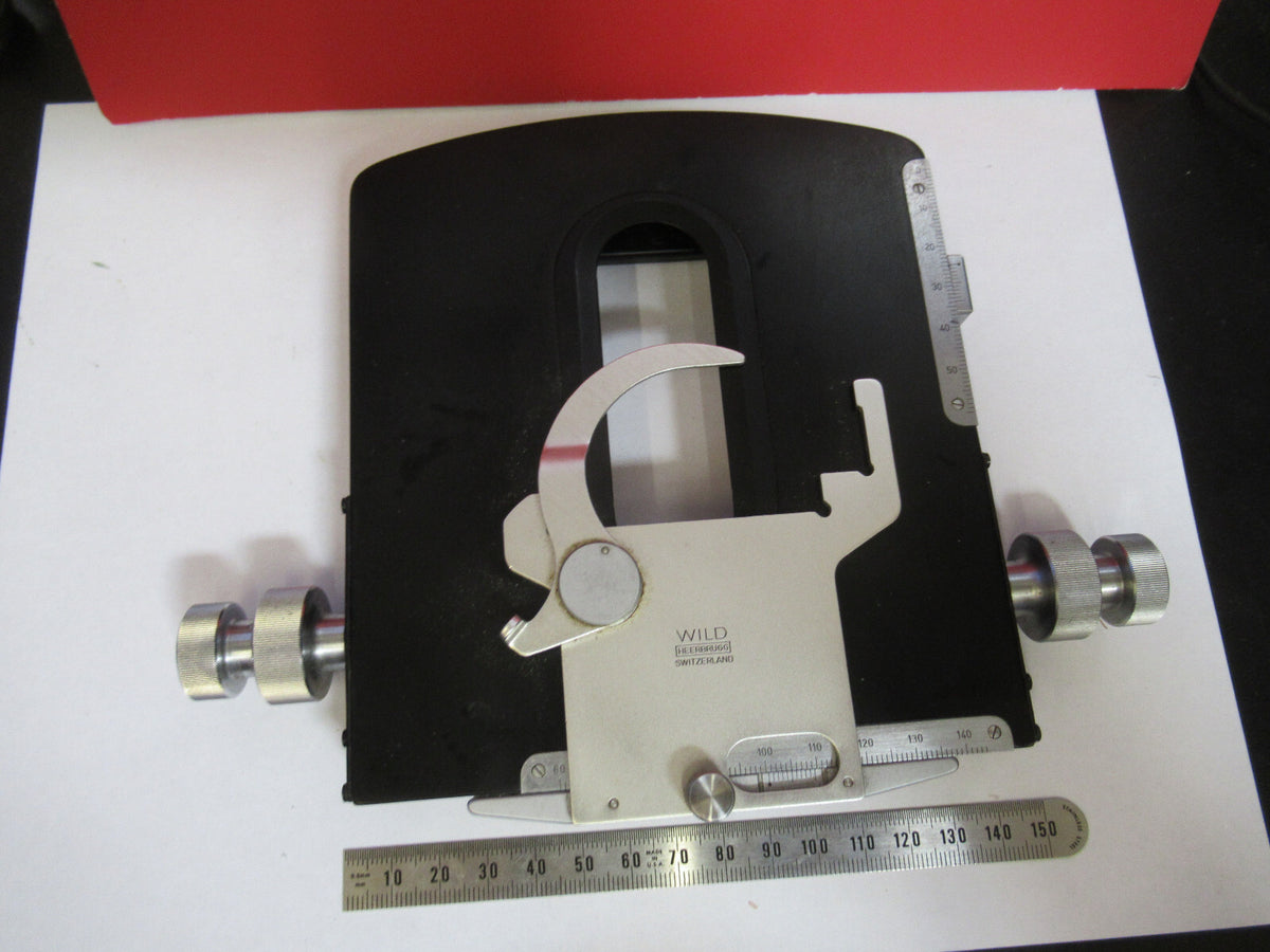Wild Swiss M20 Stage Table Micrometer Microscope Part AS Pic