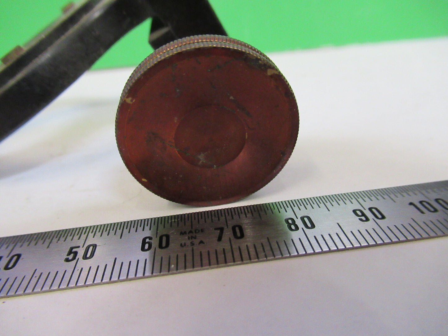 ANTIQUE BAUSCH LOMB CONDENSER HOLDER BRASS MICROSCOPE PART AS PICTURED S7-A-10