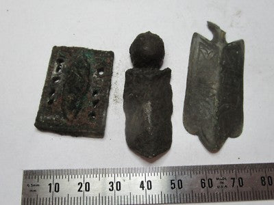ANTIQUE BRASS BRONZE LOT MEDIEVAL ??? from EUROPE BOG FIND AS PICTURED &3-DT-10