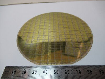 Sapphire Wafer Crystal with Components Platinum Gold Coat