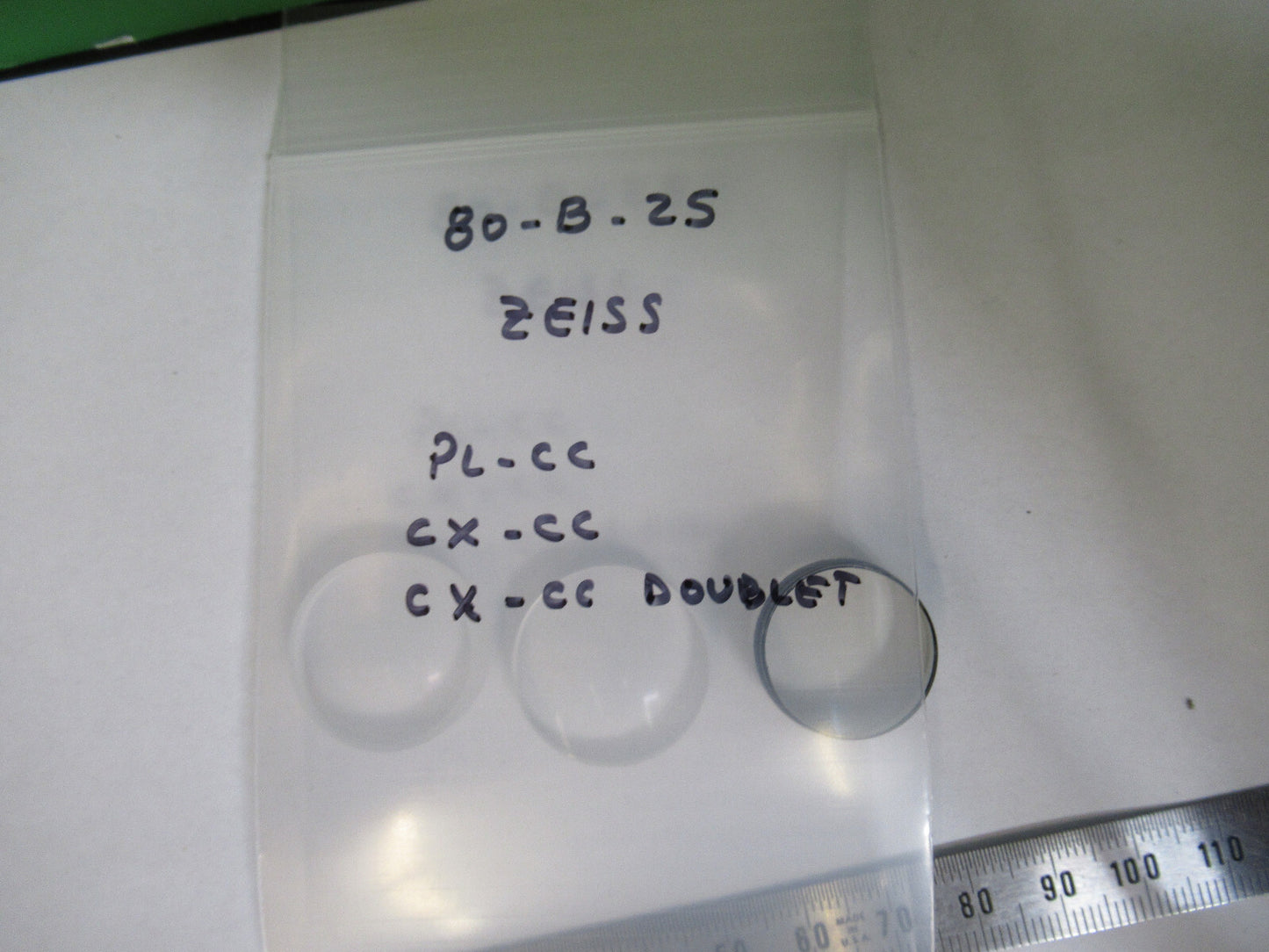 OPTICAL LENSES LOT ZEISS GERMANY GLASS OPTICS AS PICTURED 80-B-25