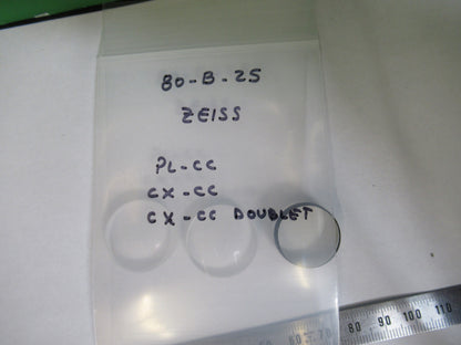 OPTICAL LENSES LOT ZEISS GERMANY GLASS OPTICS AS PICTURED 80-B-25