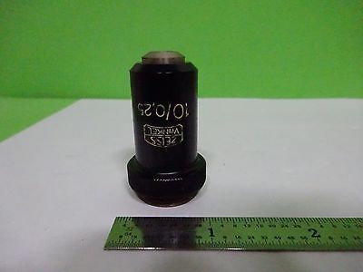 MIKROSKOPTEIL OBJEKTIV ZEISS WINKEL 10X DEUTSCHLAND OPTIK WIE IST BIN#V8-28