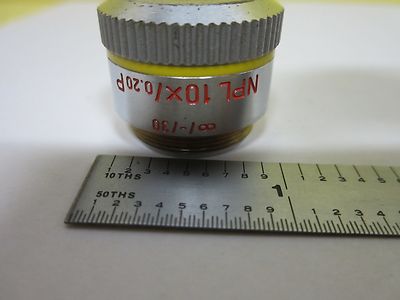 FOR PARTS MICROSCOPE OBJECTIVE LEITZ NPL 10X P INFINITY OPTICS AS IS BIN#T7-33