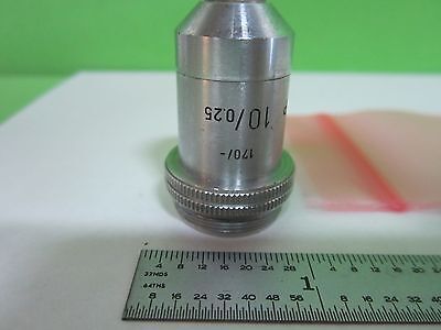 MIKROSKOPTEIL OBJEKTIV LEITZ DEUTSCHLAND 10X P OPTICS AS IS BIN#K7-F-18