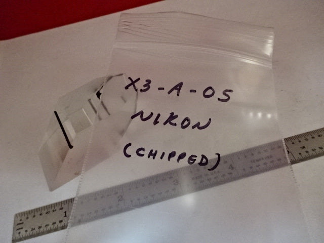 Microscope Part Nikon Japan Glass Prism [chipped] Optics