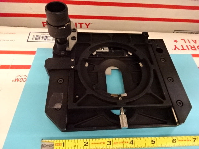 MICROSCOPE PART NIKON OPTIPHOT JAPAN STAGE TABLE MICROMETER AS IS #B6H-02