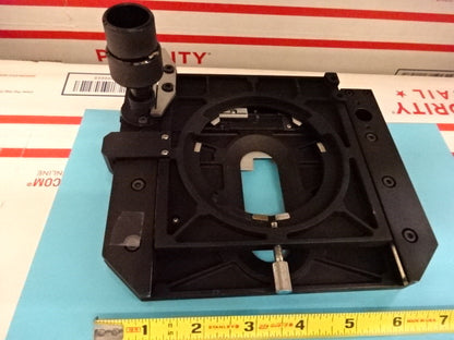 MICROSCOPE PART NIKON OPTIPHOT JAPAN STAGE TABLE MICROMETER AS IS #B6H-02