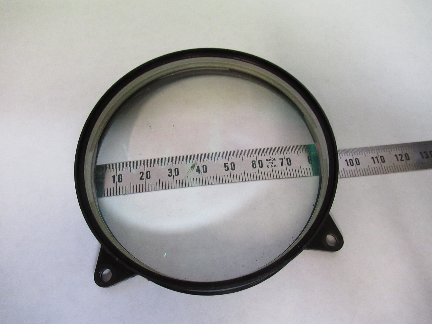 OPTICAL MIL SPEC LARGE MOUNTED LENS LASER OPTICS AS PICTURED G8-A-33