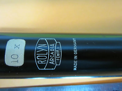 MICROSCOPE PART TUBUS + OBJECTIVE GERMANY OPTICS 10X BIN#9-13