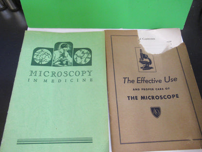 AO SPENCER 1930's BOOKLETS ANTIQUE MICROSCOPE PART AS PICTURED #R1-A-95