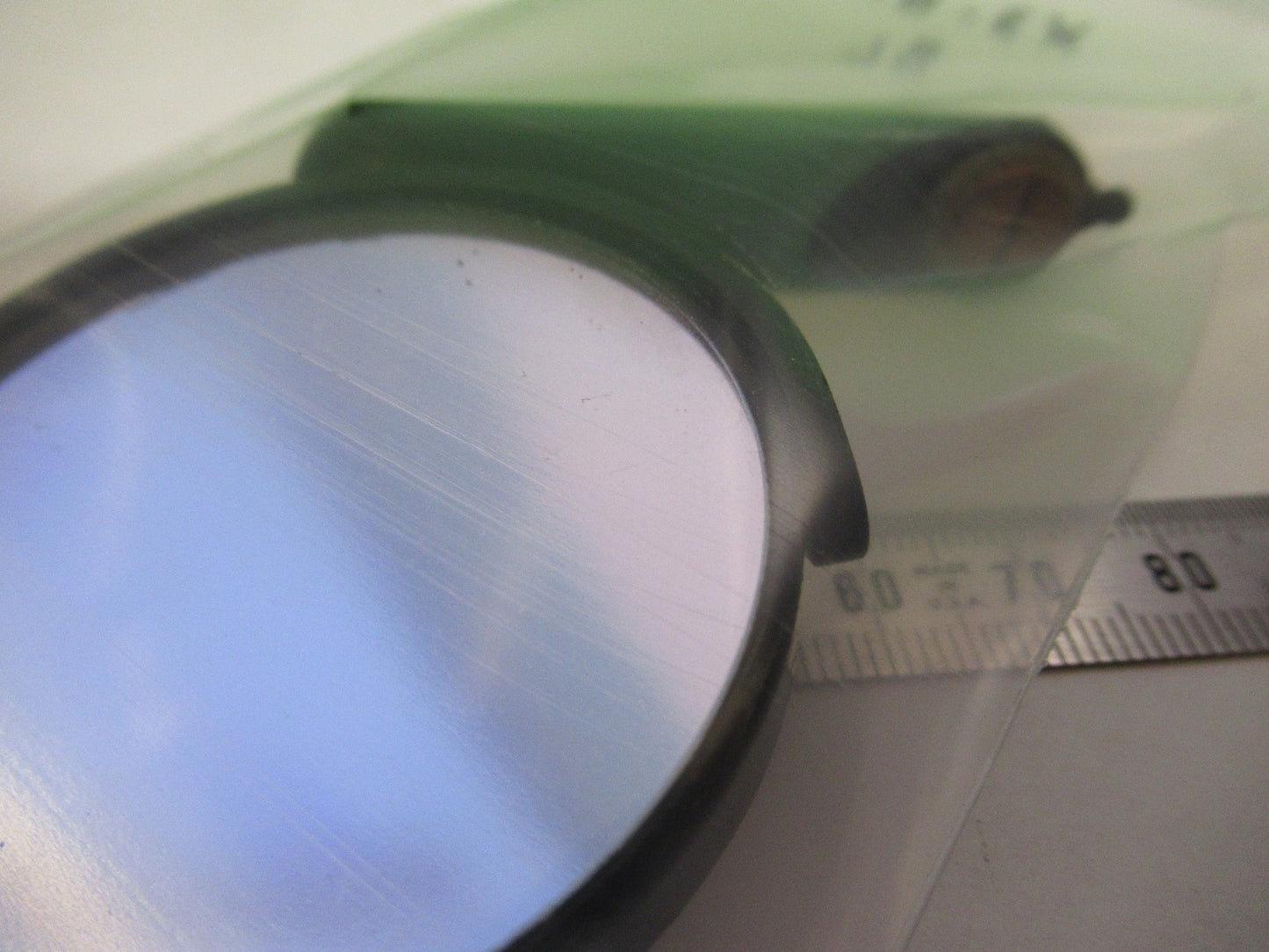 ANTIQUE BRASS MOUNTED MIRROR BAUSCH LOMB MICROSCOPE PART AS PICTURED X3-B-14