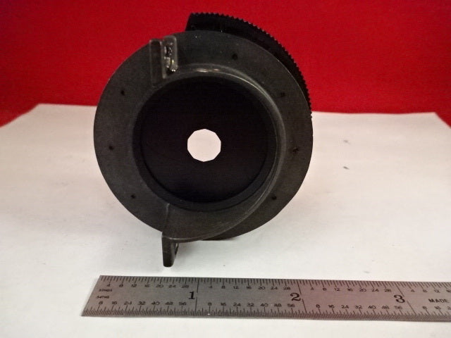 MICROSCOPE PART NIKON JAPAN MOUNTED IRIS DIAPHRAGM OPTICS AS IS #Y5-D-05