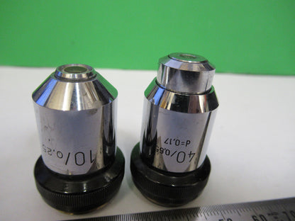 Lot 2 Ea Wild M20 M11 Objective 10X 40X Microscope Part