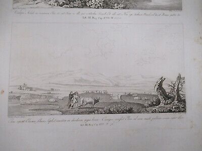ANTIQUE ETCHING ITALIA ROME CIRCA 1810 GASPARD DUGHET PIETRO PARBONI AS PIC x
