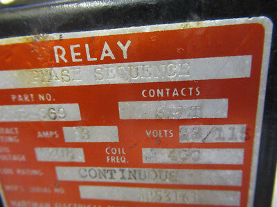 Hartman Electric Relay AVR-869 Contactor Aircraft Part