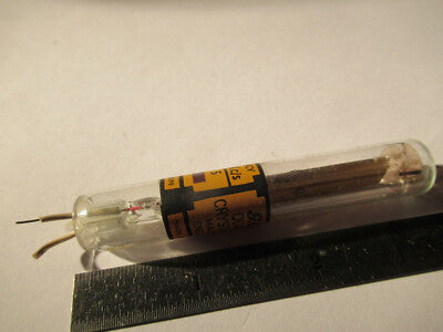 ANTIQUE QUARTZ RADIO CRYSTAL GEC ENGLAND GLASS HOLDER FREQUENCY CONTROL #F4-A-83